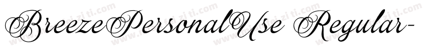 BreezePersonalUse Regular字体转换